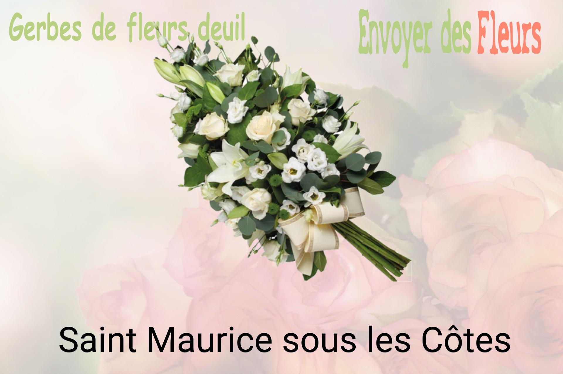 Gerbe de fleurs de deuil livrée à Saint-Maurice-sous-les-Côtes